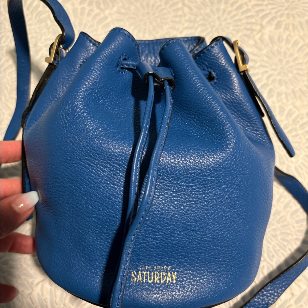 Kate Spade Saturday Blue Bucket Bag great condition